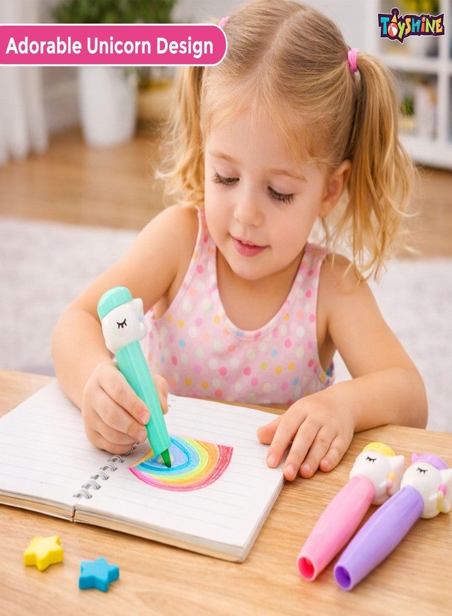 Toyshine 6Pc Unicorn Design Back to School Supplies Chisel Tip Highlighter Pen Set for Adults Kids Students Birthday Party Return Gift Favor - Image 3