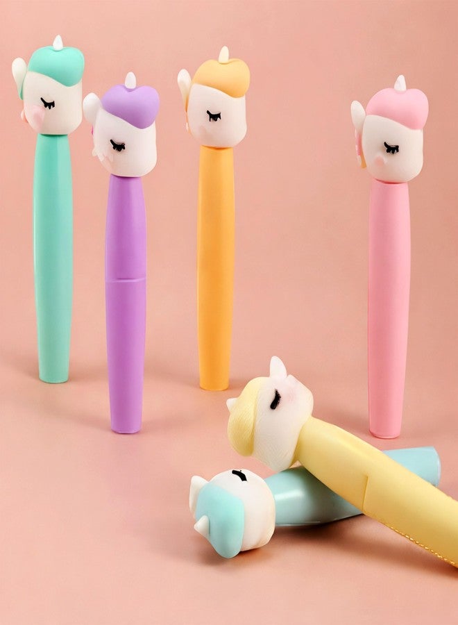 Toyshine 6Pc Unicorn Design Back to School Supplies Chisel Tip Highlighter Pen Set for Adults Kids Students Birthday Party Return Gift Favor - Image 1