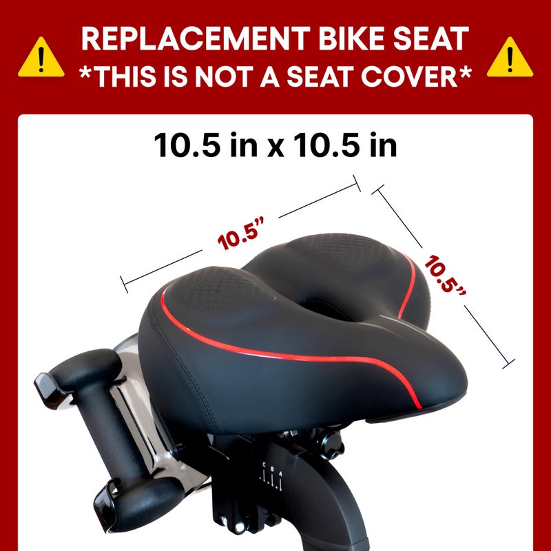 TrubliFit Replacement Extra Wide Seat for Original Peloton Bike & Bike+ and The Cross Training Bikes, Oversized Seat Cushion, Saddle Replacement for Women & Men, Accessory for Peloton - Image 2