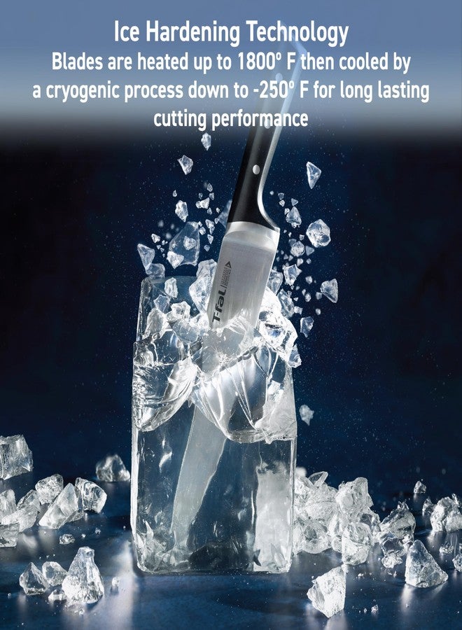 T-fal Ice Force German Stainless Steel Kitchen Scissors 6 Inch, Long Lasting Sharpness, High Cutting Precision, Superior Durability, Ultra Sharp, Cook Tool, Cookware Kitchen Gadget, Home, Black - Image 2