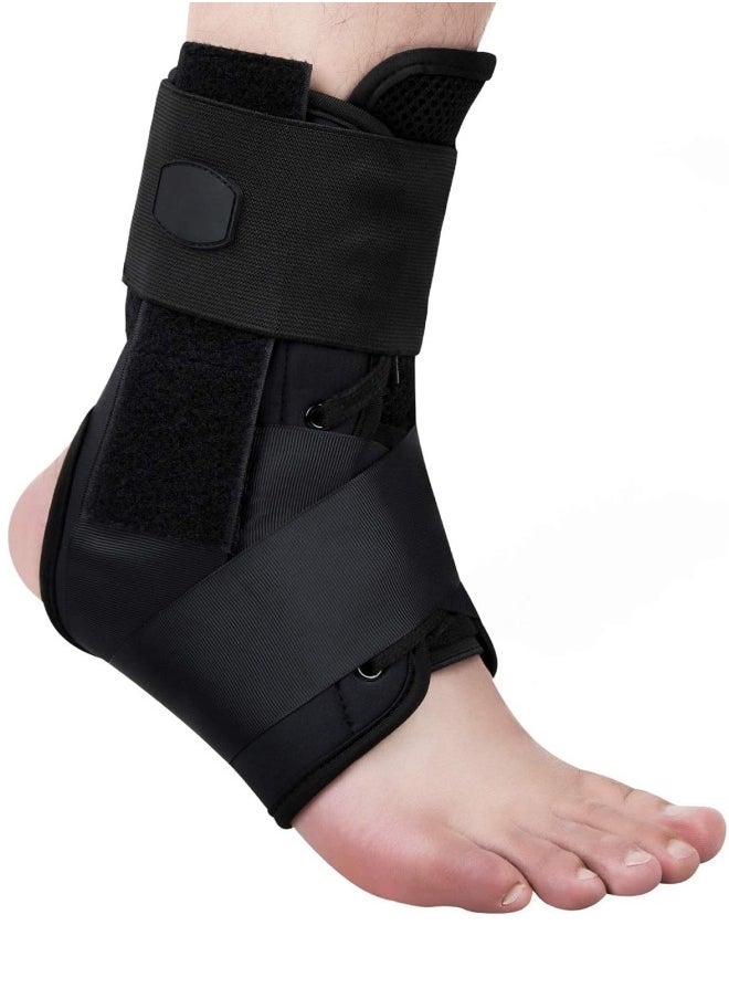 Ru syanl Ankle Brace for Women and Men Ankle Brace for Sprained Ankle Ankle Support Brace for Achilles Tendon Sprain Injury Recovery Lace up Ankle Brace for Running Basketball Volleyball Football  - Image 1