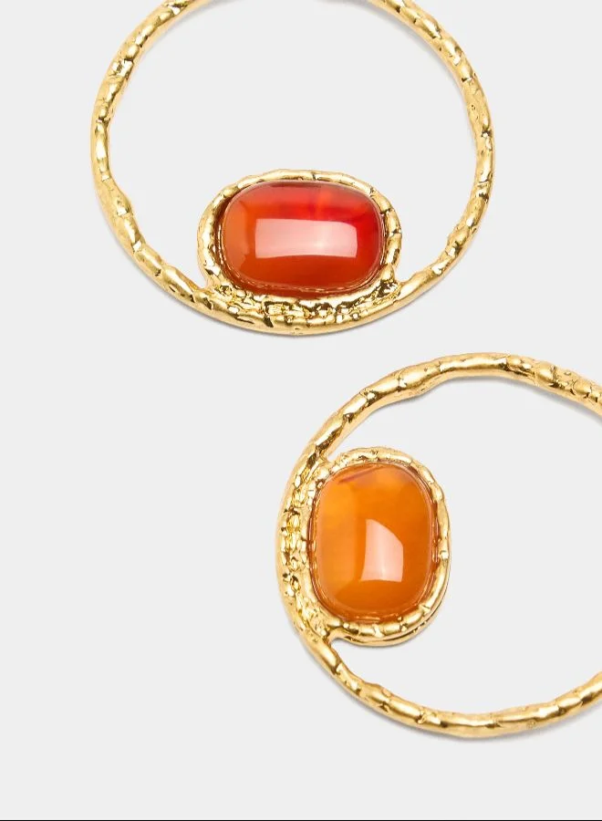 PARFOIS Long Earrings With Stones