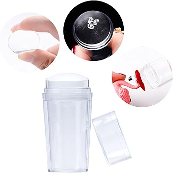 NICENEEDED Silicone Jelly Stampers French Tip Stamp Nails Manicure Tools Nail Stamper Kit with Scraper Clear Soft Stamping Transparent Nail Stamp for French Manicure Home DIY Nail Salon - Image 4