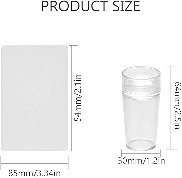 NICENEEDED Silicone Jelly Stampers French Tip Stamp Nails Manicure Tools Nail Stamper Kit with Scraper Clear Soft Stamping Transparent Nail Stamp for French Manicure Home DIY Nail Salon - Image 2