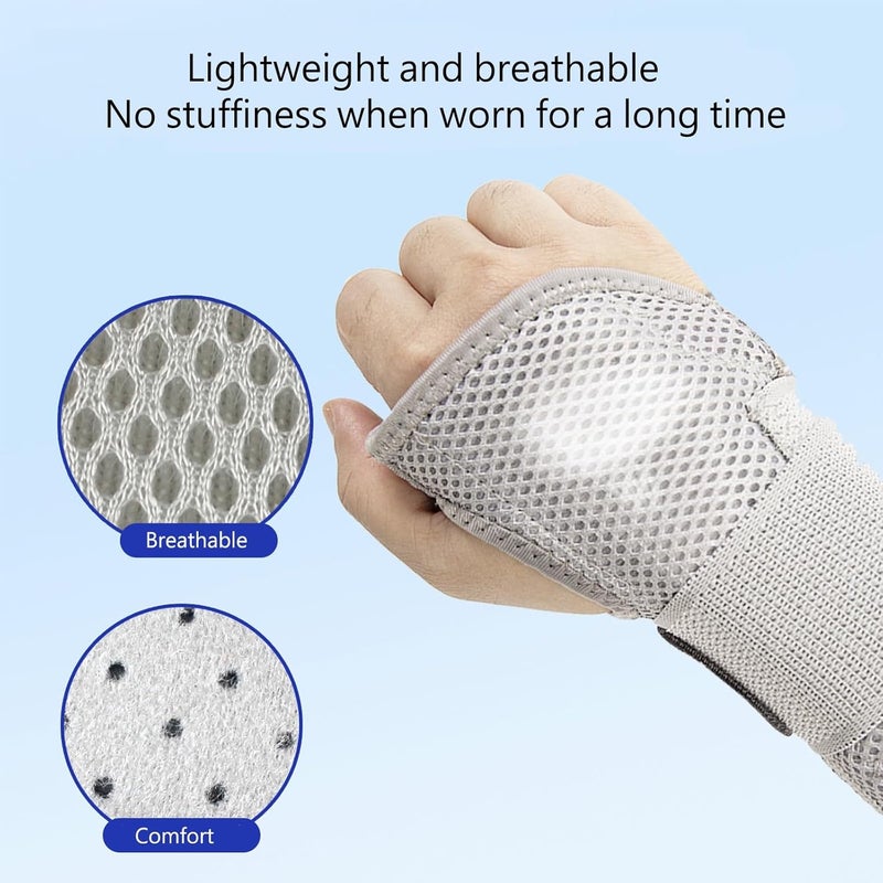 Metal Straps Wrist Supports Brace, Adjustable Breathable Carpal Tunnel Wrist Splint, Night Sleep Splint Wrist Brace Support for Relieve Tendonitis, Arthritis, Sprains for Men and Women（single） - Image 3