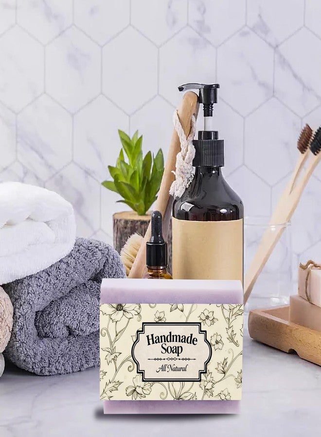 CREATCABIN 100 Pcs Soap Wrapper 10 Styles Vintage Flower Art Soap Paper Wrap Tape Vertical Tag Sleeves Covers Labels Rectangle for Homemade Bar Packaging Warp Supplies Gift 8.27×1.97 Inch - Image 5