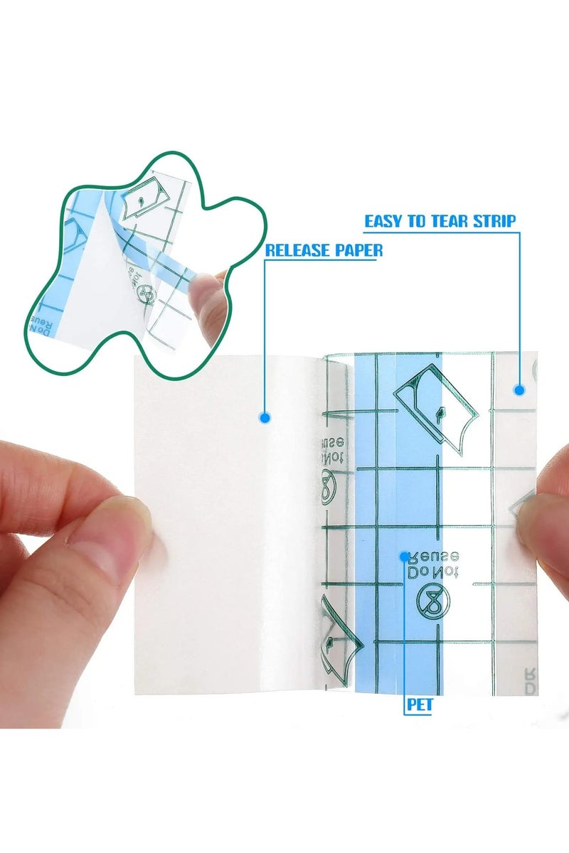 4 لفات ضمادات لاصقة شفافة قابلة للتمدد، ضمادات واقية مقاومة للماء، شريط تضميد شفاف (2 بوصة × 5.47 ياردة) - Image 4