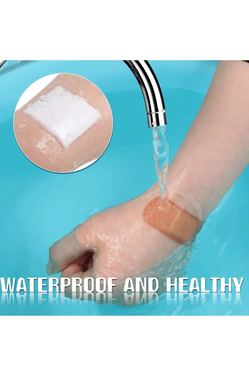 4 لفات ضمادات لاصقة شفافة قابلة للتمدد، ضمادات واقية مقاومة للماء، شريط تضميد شفاف (2 بوصة × 5.47 ياردة) - Image 5