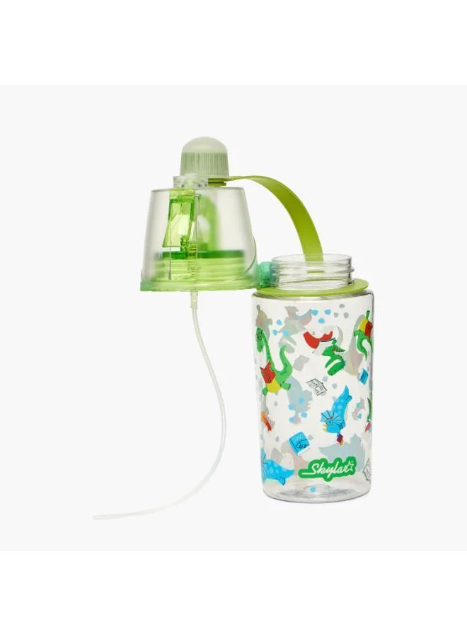 سكيلار Skylar Dinosaur Print Tritan Water Bottle with Spout and Spray Nozzle