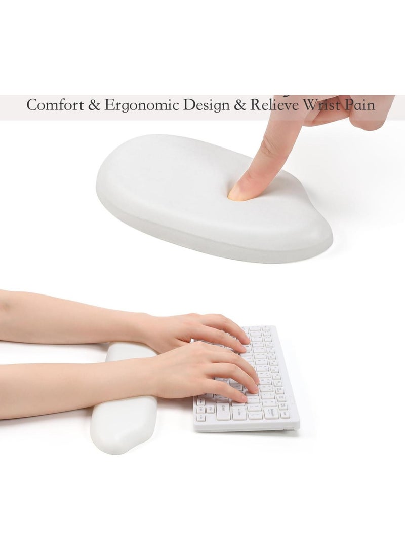 Excefore Wrist Rest Set, Silicone Gel Keyboard and Mouse Wrist Pad Rest, Keyboard Wrist Rest Pad Cushion Support for Office, Gaming, Computer, Laptop and Mac, Pain Relief & Easy Typing - Image 3