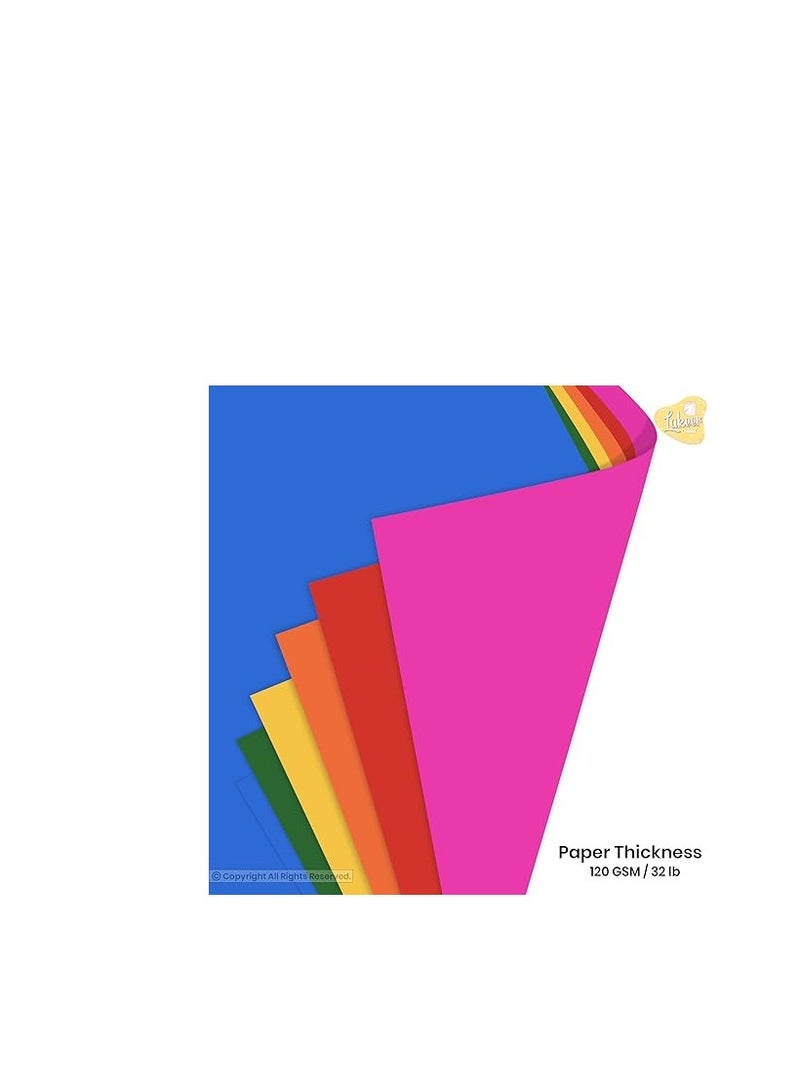 مجموعة ورق ملون مقاس A3 - 50 ورقة، 50 لونًا نابضًا بالحياة | 120 جرامًا لكل متر مربع | مثالية للفنون والحرف اليدوية والطباعة وما إلى ذلك - Image 2
