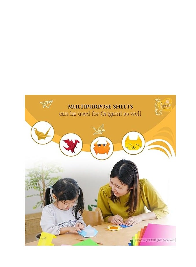 مجموعة ورق ملون مقاس A3 - 50 ورقة، 50 لونًا نابضًا بالحياة | 120 جرامًا لكل متر مربع | مثالية للفنون والحرف اليدوية والطباعة وما إلى ذلك - Image 4