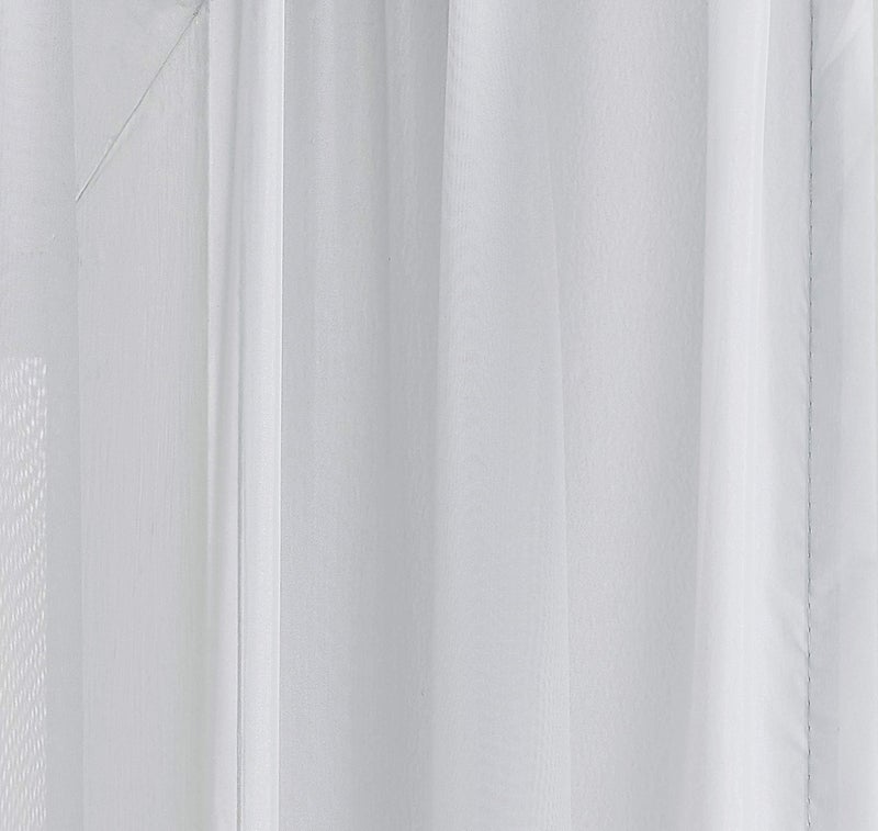 LinenZone Silver Window Scarf Valance in 144 Inch Size. Use Window Scarves as Canopy Bed or Backdrop Curtains, Curtain Scarf, or Sheer Fabric for Draping. (Amazing 55 x 144, Silver) - Image 4