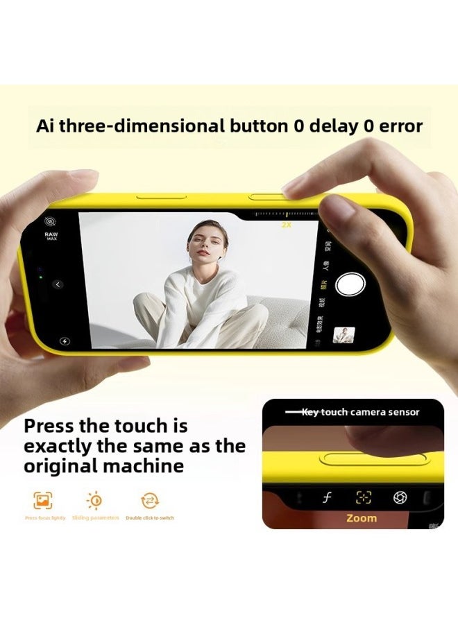 Generic - For Iphone 16 Liquid Silicone Phone Case For Iphone16promax Magnetic Animation 16plus With AI Buttons-Color:Denim Color [with Logo]-Applicable Models:For Iphone16promax With Smart Buttons [magnetic Suction + Animation + Original Packaging] - Image 1