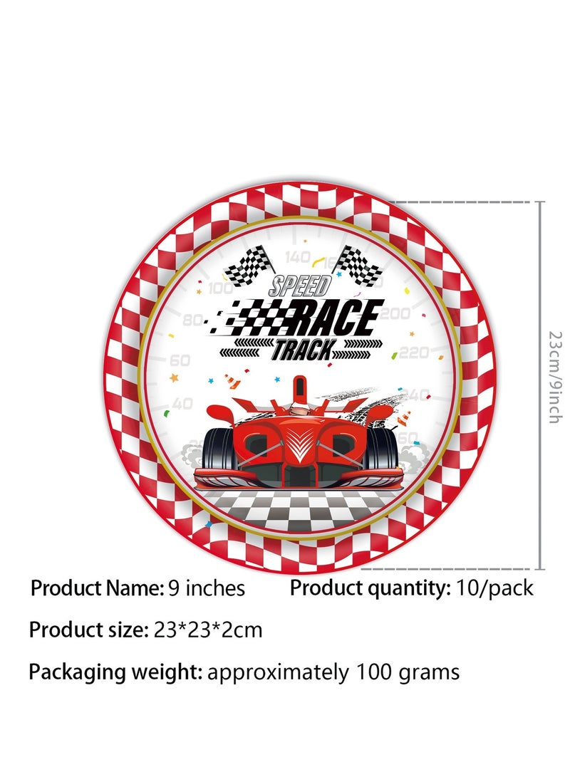 86-Piece Racing Car Party Supplies Set Plates, Cups, Tablecloth, Balloons  More  - Image 2