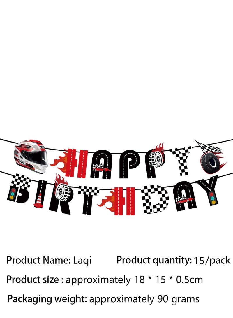 86-Piece Racing Car Party Supplies Set Plates, Cups, Tablecloth, Balloons  More  - Image 5