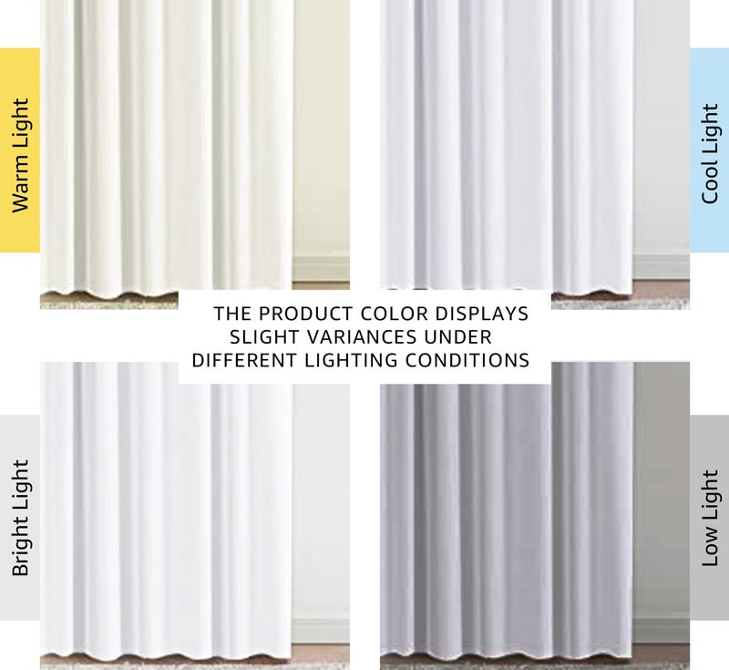 H.VERSAILTEX H.VERSAILTEX 100% Blackout Curtains 84 Inches Long Full Light Blocking Curtain Draperies with Soft White Coating for Bedroom Living Room Thermal Insulated Window Treatment Set of 2 Panels  White - Image 3