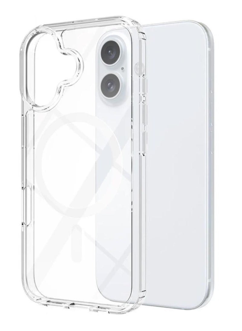 حافظة ايفون  16 بلس شفاف, تدعم الشحن اللاسلكي, مقاوم للخدش والاصفرار، حماية من السقوط - Image 3