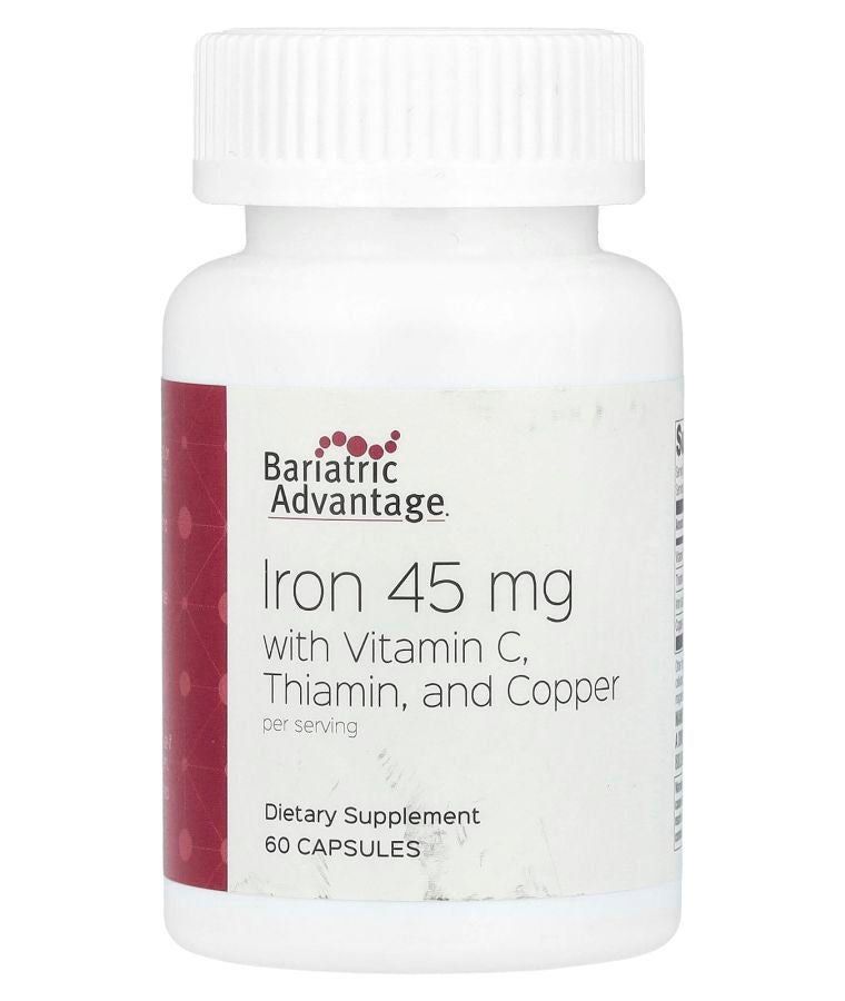 Bariatric Advantage Iron with Vitamin C Thiamin and Copper 60 Capsules