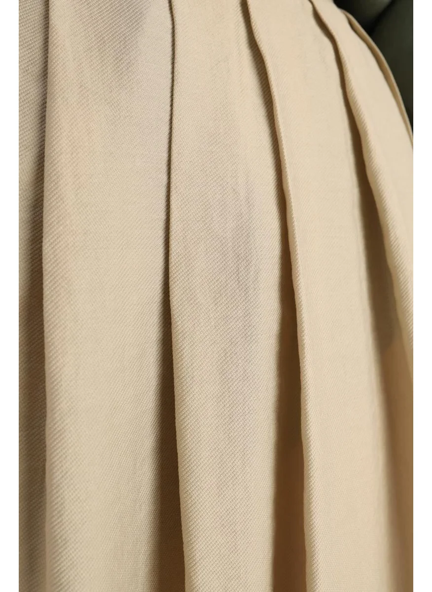 Allday Mint-Flared Pleated Skirt
