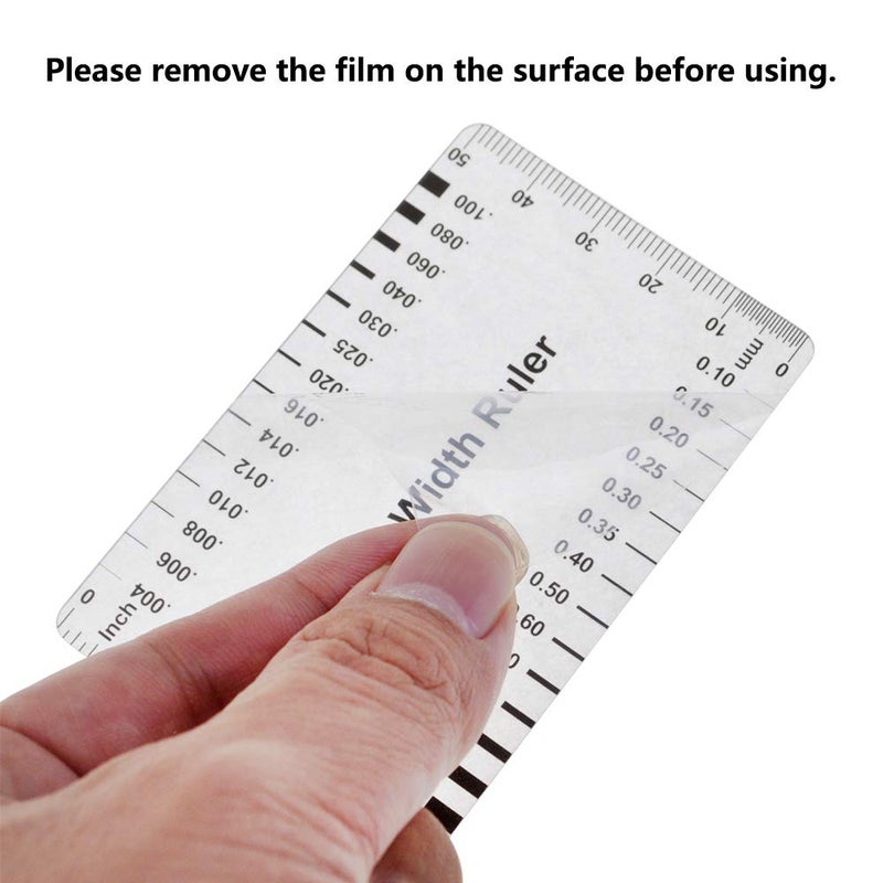Muka (10PCS) Muka Plastic Concrete Crack Width Ruler-Gloss Clear A - Image 2