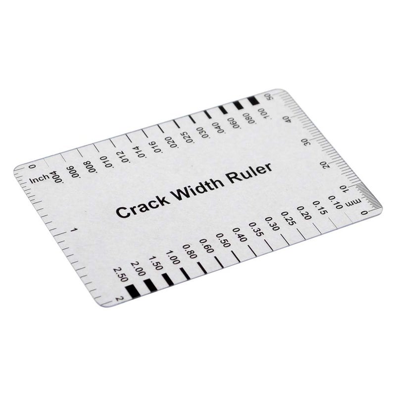 Muka (10PCS) Muka Plastic Concrete Crack Width Ruler-Gloss Clear A - Image 3