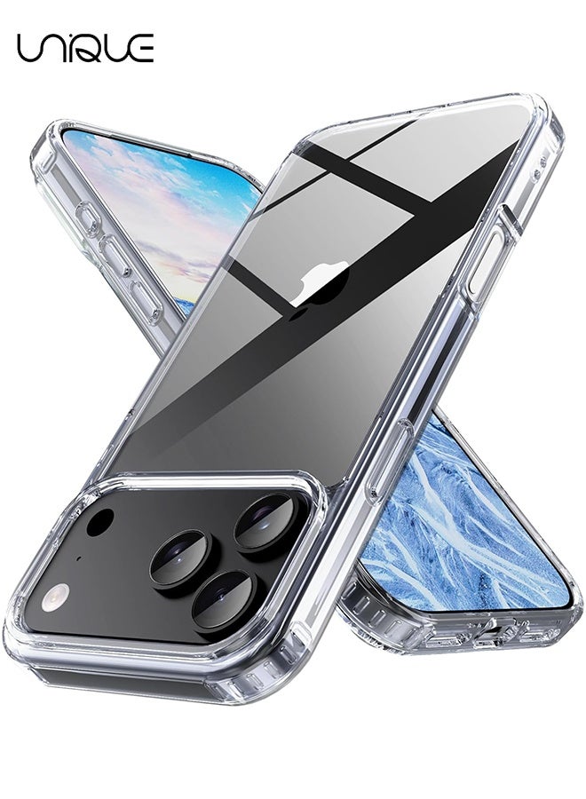 يونيك متوافق مع غلاف iPhone 17 Pro Max - غلاف شفاف رقيق جداً من PC الصلب وTPU الناعم - مع واقي صدمات وظهر مقاوم للخدوش - شفاف - Image 1