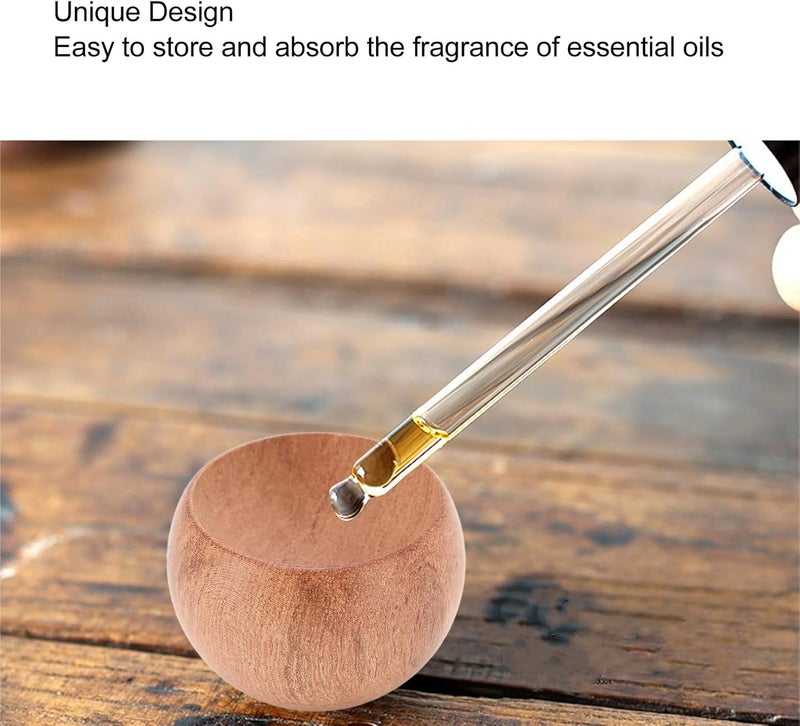 klarako Essential Oil Wood Diffuser,Aromatherapy Diffuser,Small Wooden Diffuser,Small Ornament Round Aromatherapy Wooden Diffuser for Bedroom Car Office - Image 5