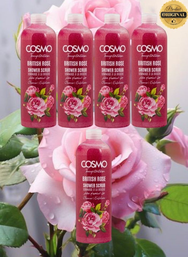 COSMO 5 Pieces Temptation British Rose Shower Scrub  - Image 1