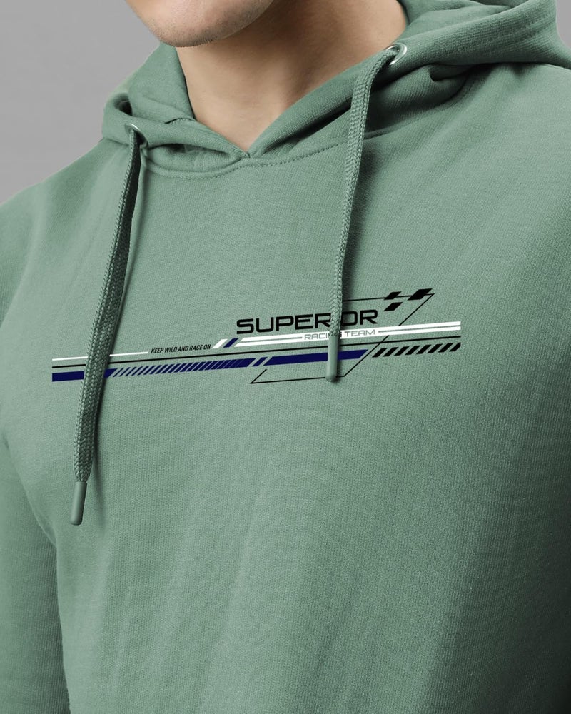 ADRO Men's Cotton Neck Hooded Sweatshirt (H24-M-RAC-PT-2XL_Pista) - Image 5