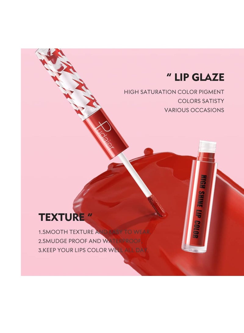 SYOSI Lip Gloss Set, 4 Pcs Makeup Lip Gloss, Long Lasting Lip Shine, Lipsticks For Women Long Lasting, Double Ended Clear Lip, High Pigment Liquid Lipstick, Cosmetics Glaze Lip - Image 4