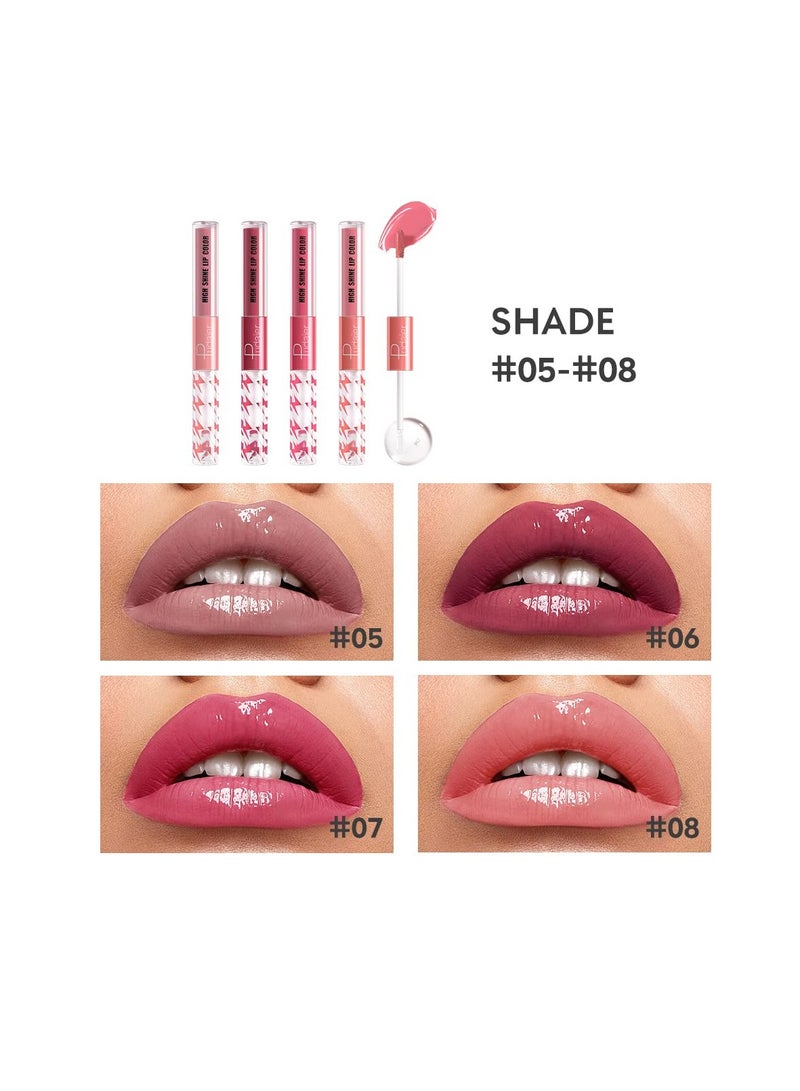 SYOSI Lip Gloss Set, 4 Pcs Makeup Lip Gloss, Long Lasting Lip Shine, Lipsticks For Women Long Lasting, Double Ended Clear Lip, High Pigment Liquid Lipstick, Cosmetics Glaze Lip - Image 2