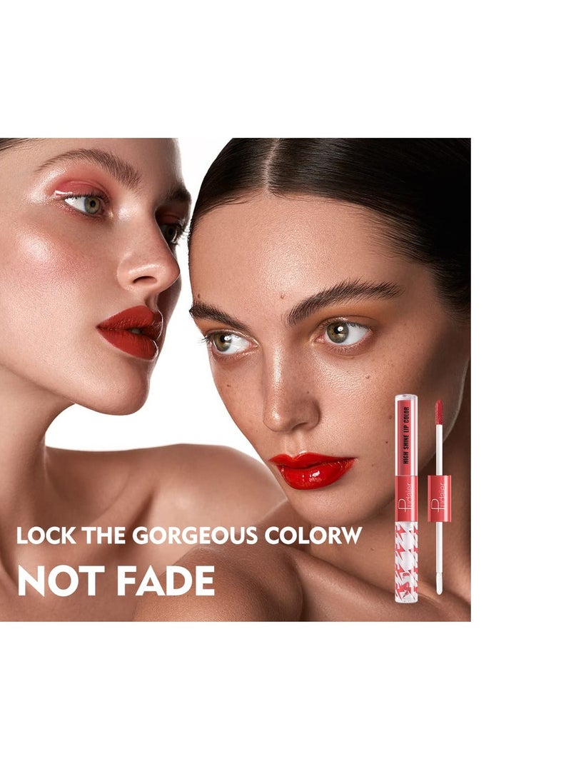 SYOSI Lip Gloss Set, 4 Pcs Makeup Lip Gloss, Long Lasting Lip Shine, Lipsticks For Women Long Lasting, Double Ended Clear Lip, High Pigment Liquid Lipstick, Cosmetics Glaze Lip - Image 5