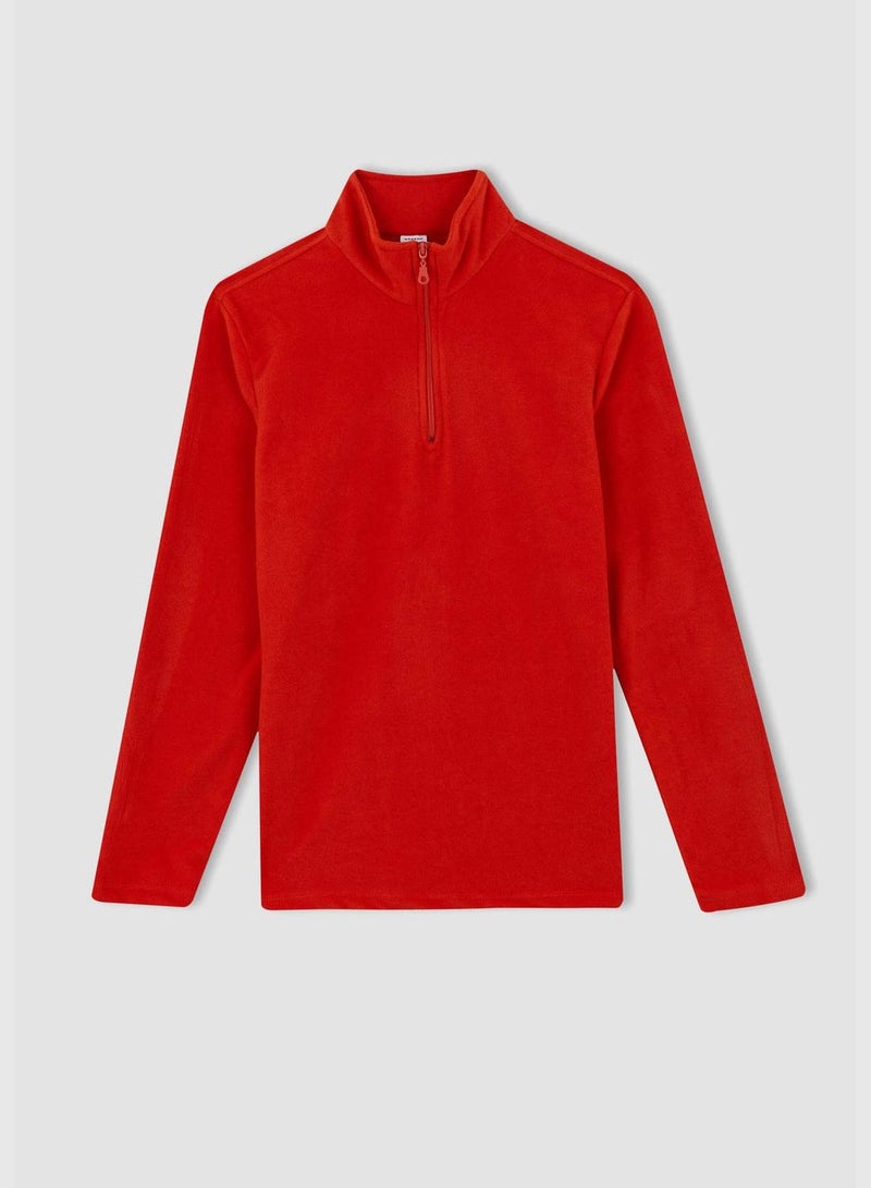 DeFacto Man Regular Fit Stand Up Collar Long Sleeve Knitted Sweat Shirt - Image 1