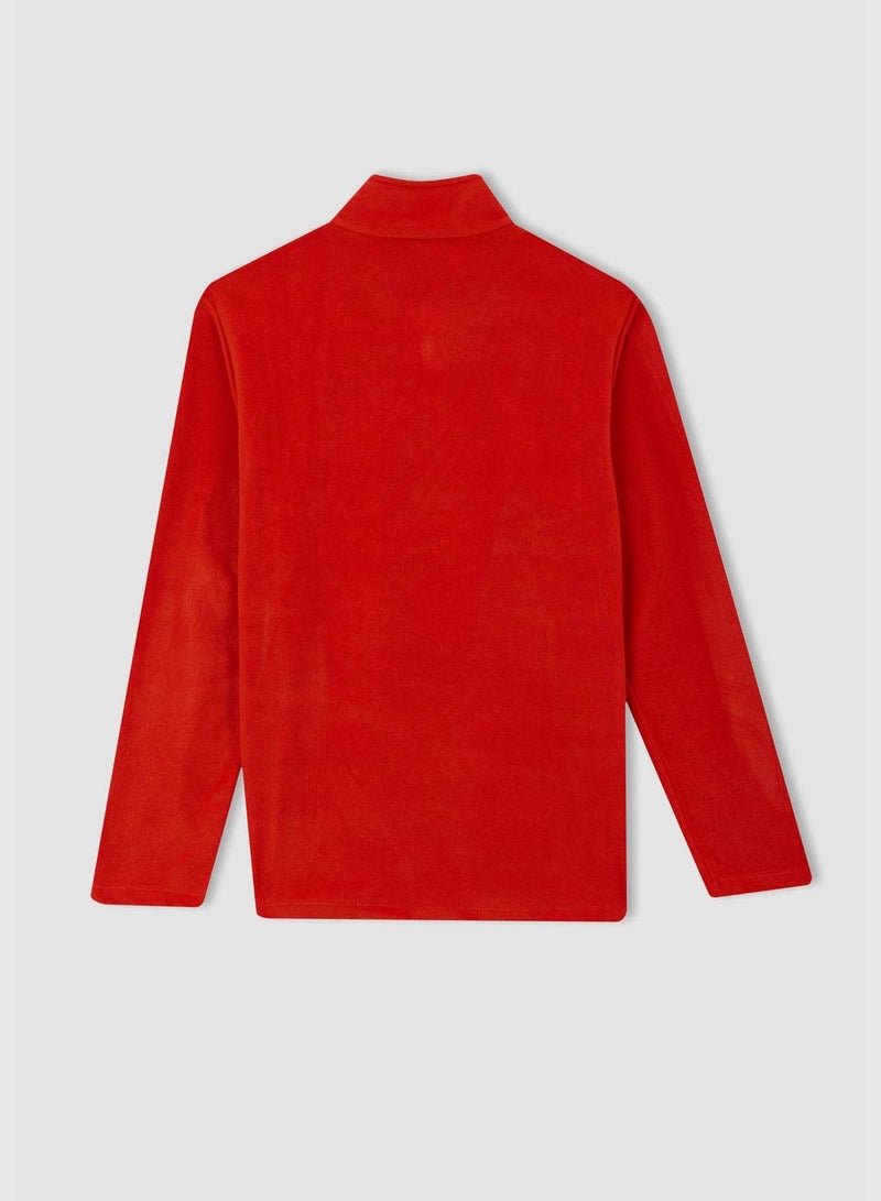 DeFacto Man Regular Fit Stand Up Collar Long Sleeve Knitted Sweat Shirt - Image 3