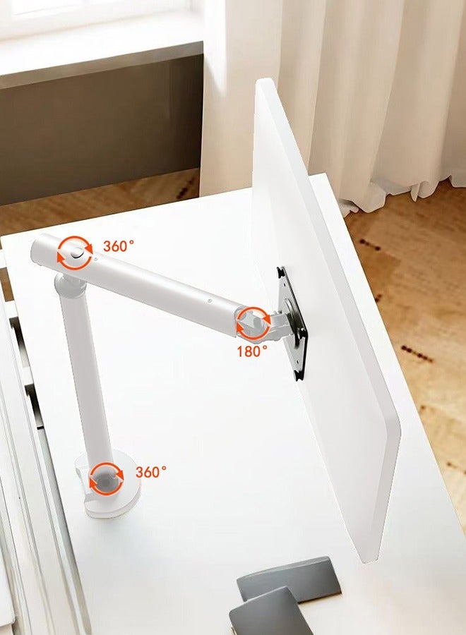 XiuWoo Full Motion Monitor Stand,Tilt Swivel Single Monitor Arm Mount For 15-32 Inch Screen With Desk C-Clamp And Grommet Option  - Image 4