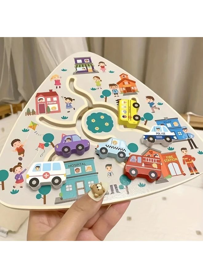 Wooden Maze Puzzle Game Shapes Educational Toy For Kids Christmas Halloween Gift - Image 5