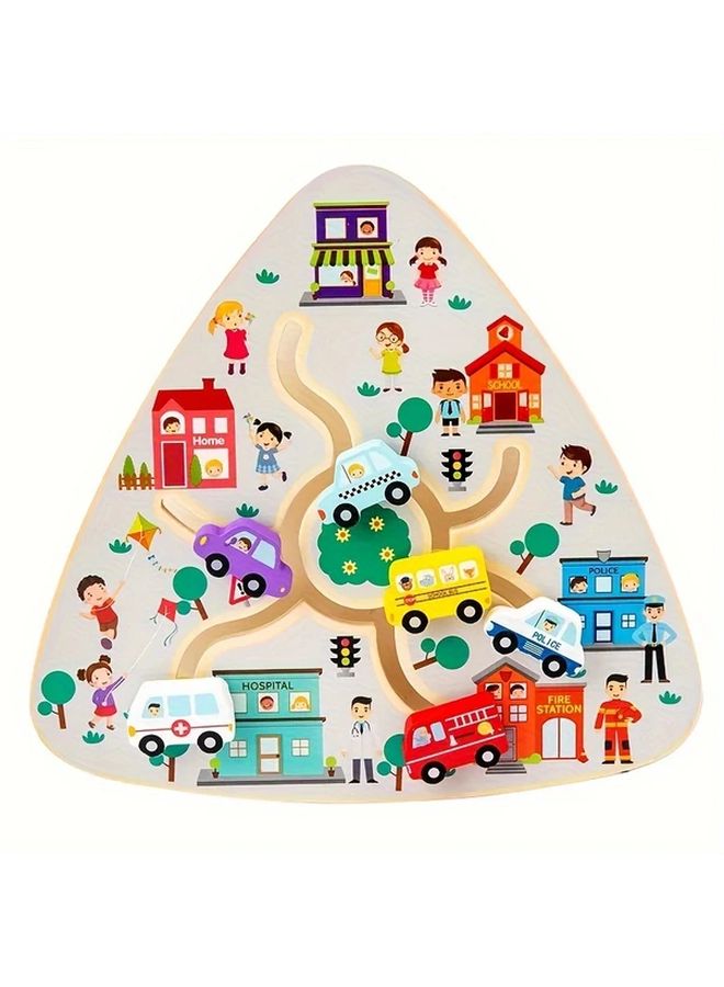 Wooden Maze Puzzle Game Shapes Educational Toy For Kids Christmas Halloween Gift - Image 4