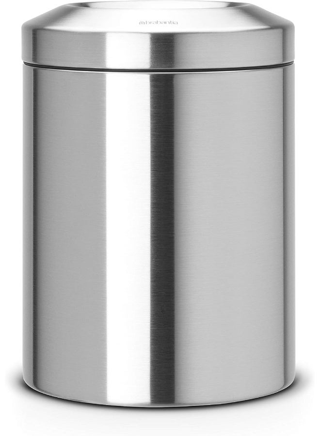 Brabantia 378928 Flameguard Waste Paper Bin, 7 L - Brilliant Steel - Image 1