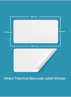 [12 Rolls, 12000 Labels] 12000 Direct Thermal Barcode Label Sticker, 5cmx3cm Sticky Labels, 50mmX30mm, Pack of 12 (1000 Each), Total 12000 Labels - pzsku/Z35014317B8033085F33AZ/45/_/1713698297/65eff95e-2c5a-4467-92cd-508d556af6c8