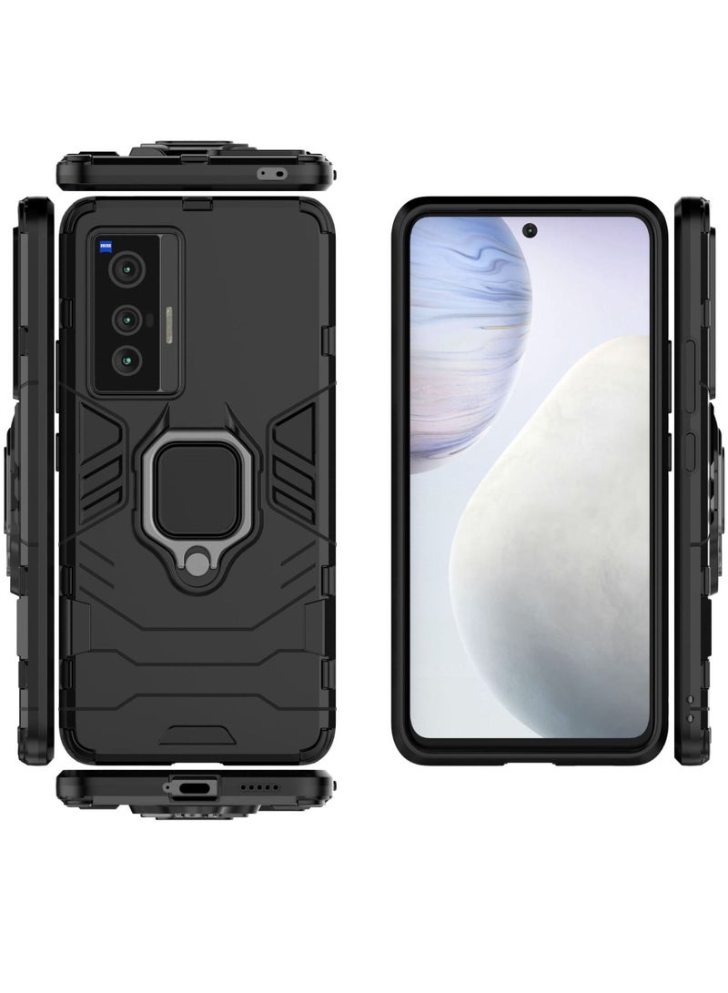Black protective cover with ring bracket For Vivo - Image 2