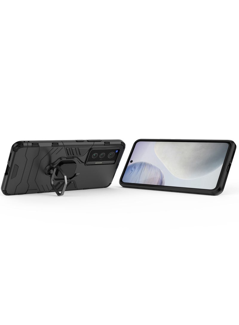 Black protective cover with ring bracket For Vivo - Image 3
