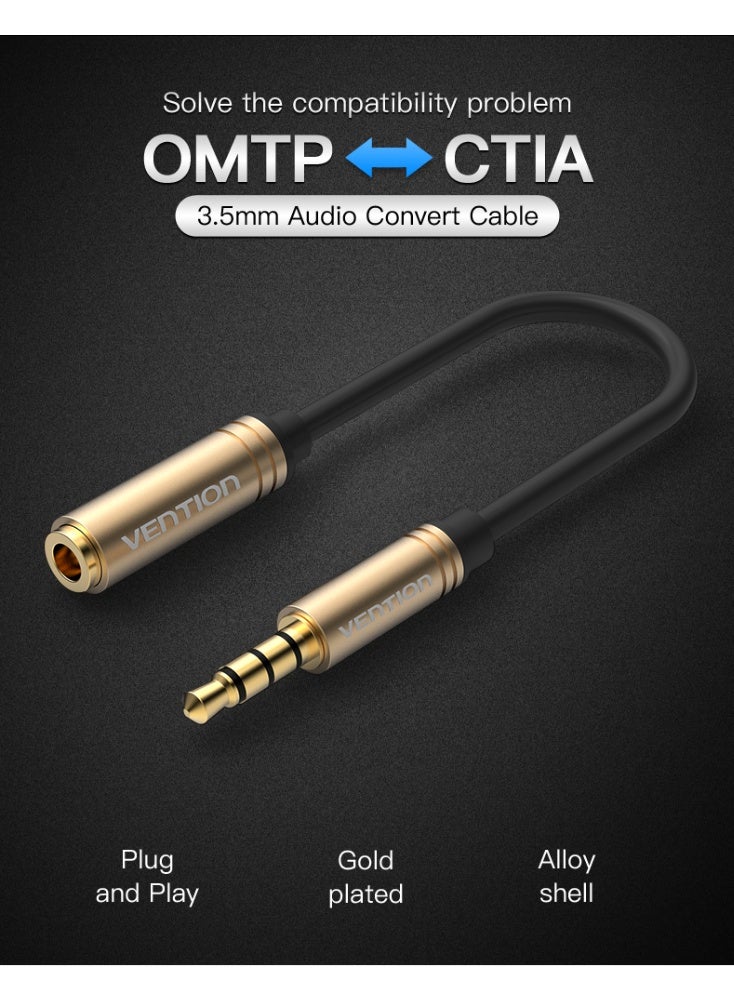 VENTION 3.5mm CTIA-OMTP Adapter Brown Model # VAB-S06 - Image 2