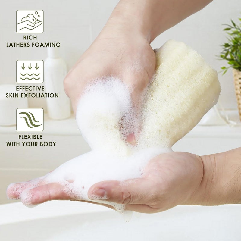 METLUCK 4" Loofah Sponges Natural Organic Luffa Loofah Bath Sponge Exfoliating Shower Body Sponge Scrubber, Pack of 6 - Image 3