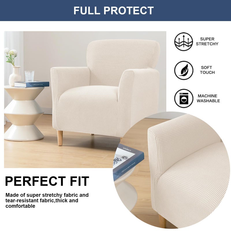 Fuangui Banquet Armchair Slipcover Waterproof Chair Covers With Arms Stretch Club Chair Slipcover Soft Armchair Sofa Covers Anti-Slip Furniture Protector For Dogs Pets Home Living Room Decor 03 - Image 2