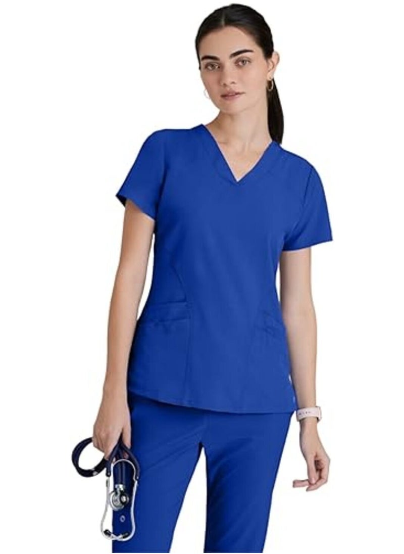 Cherry Premium Medical Scrubs 4 way stretch Unisex Navy Blue  - Image 1