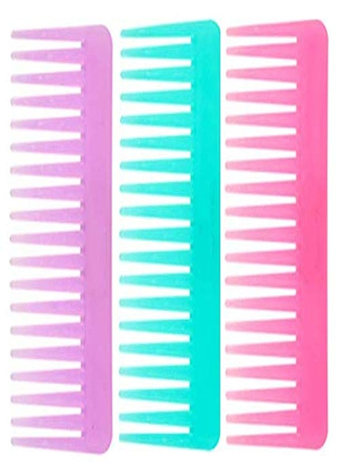 Ghelonadi Massage Hair Brush Comb Women Wide Tooth Hair Brushes Salon Hairdressing Styling Curly Hair Comb Multicolor (3 PCS Big Hair Comb) - Image 3