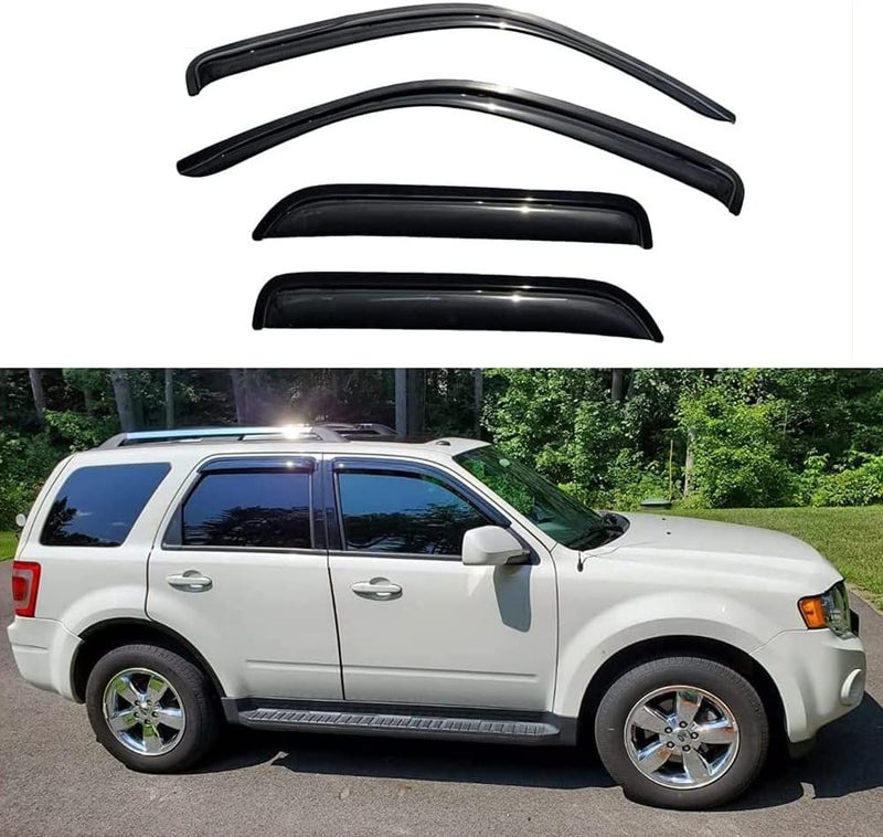 Kucaruce 94059 4pc Window Wind Deflector Set for Ford Escape, Mazda Tribute, Mercury Mariner - Image 1