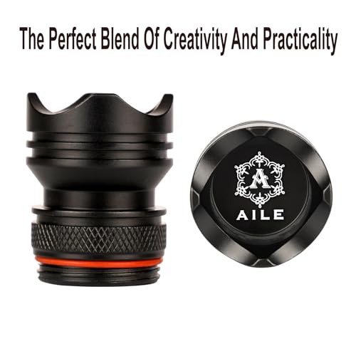 AILE Aluminum Waterproof Shockproof Cigar Tube Case with Cedar Wood Lining, Built-in Humidifier and Stand Cap, Portable Airtight Travel Cigar Holder for Men, Black - Image 4