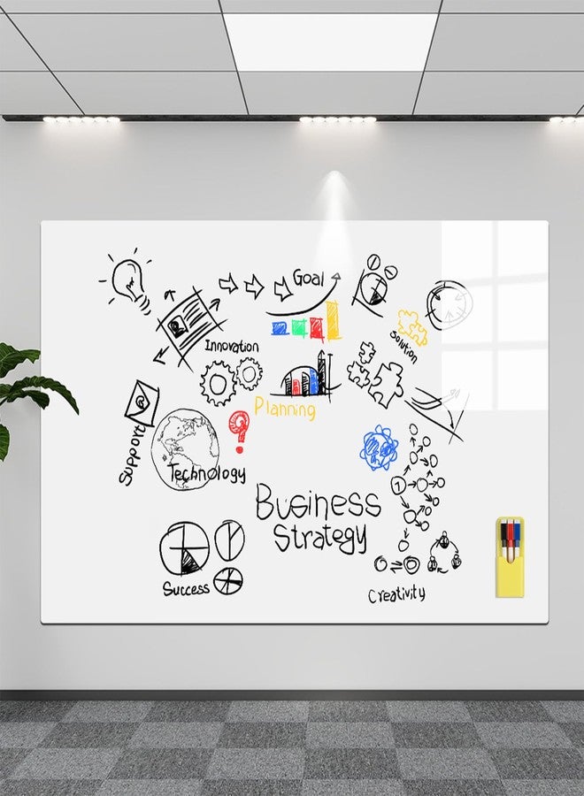 Dr. Magnet Magnetic Whiteboard Contact Paper 24" x 36" Peel and Stick Dry Erase White Board for Wall Self-Adhesive Decal Wallpaper Sticker for Office, Home, with Marker, Eraser and Magnet - Image 3